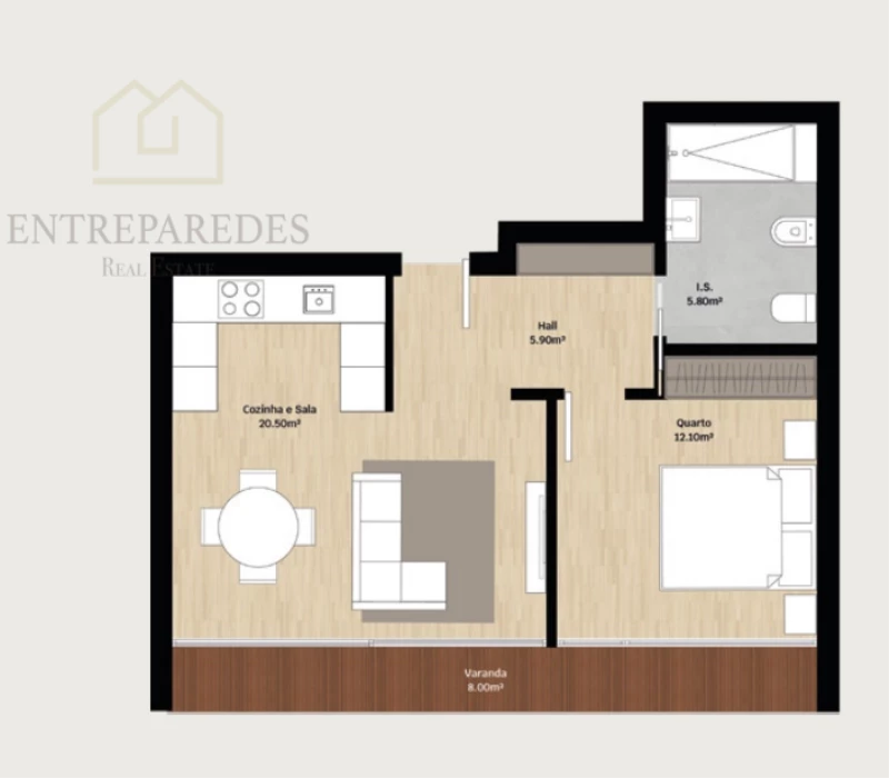 APPARTEMENT 1 CHAMBRE - GATED COMMUNITY - PISCINE - À VENDRE À ESPINHO F